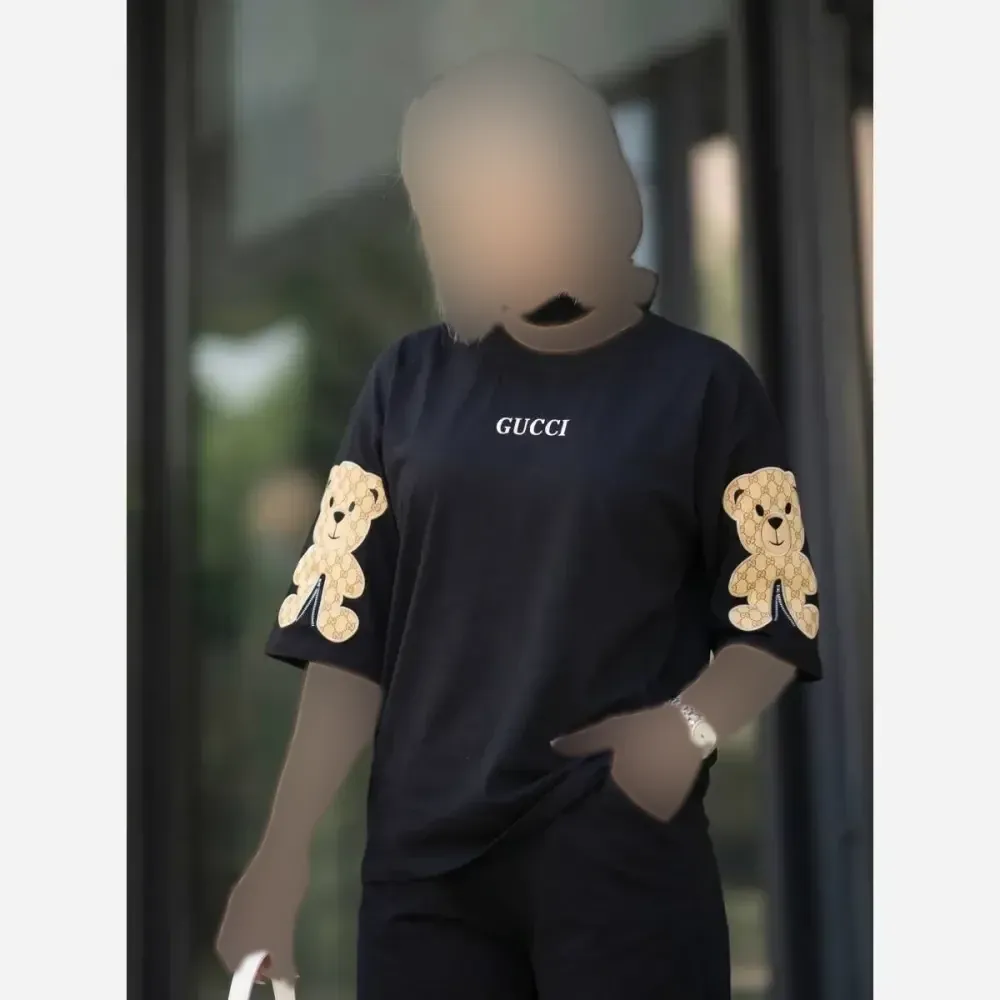 ست بلوز و شلوار زنانه پنبه گلکسی رنگ مشکی سایز فری 38 تا 46