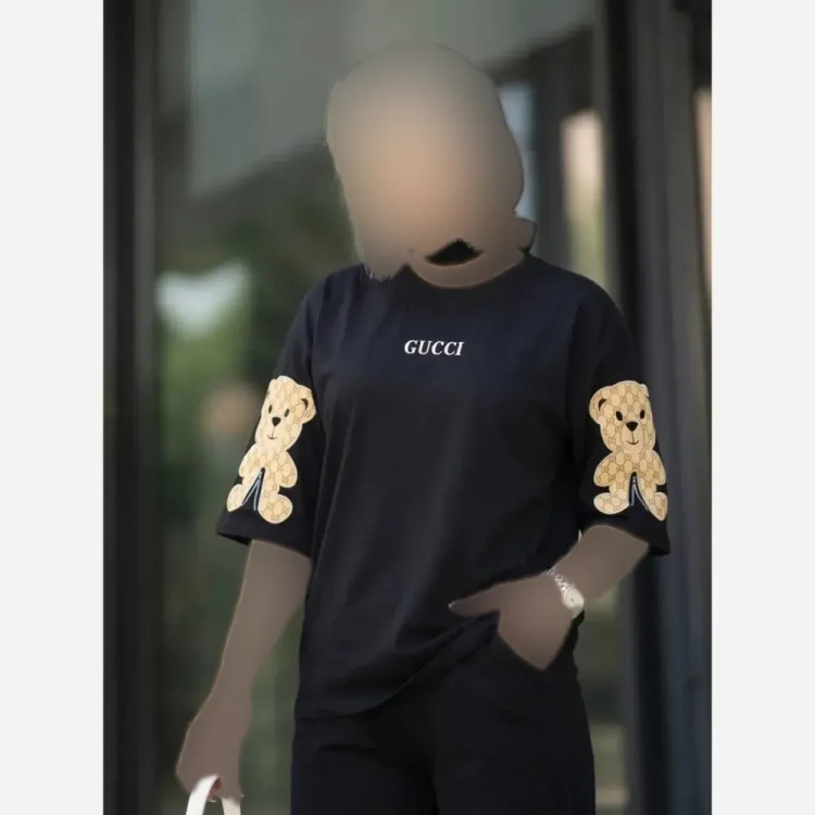 ست بلوز و شلوار زنانه پنبه گلکسی رنگ مشکی سایز فری 38 تا 46