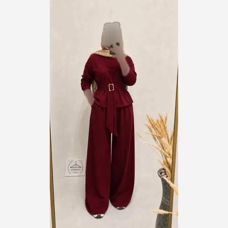 ست شومیز و شلوار زنانه کرپ مازراتی هلن درجه یک