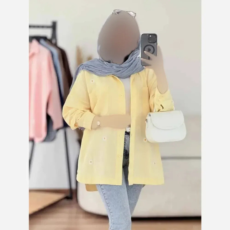 شومیز کتان لنین درجه یک زنانه مدل آسایش فری سایز