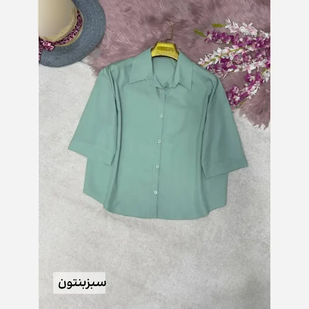 شومیز پاستیلی وانیا جنس پری خنک و سبک فری سایز (2)