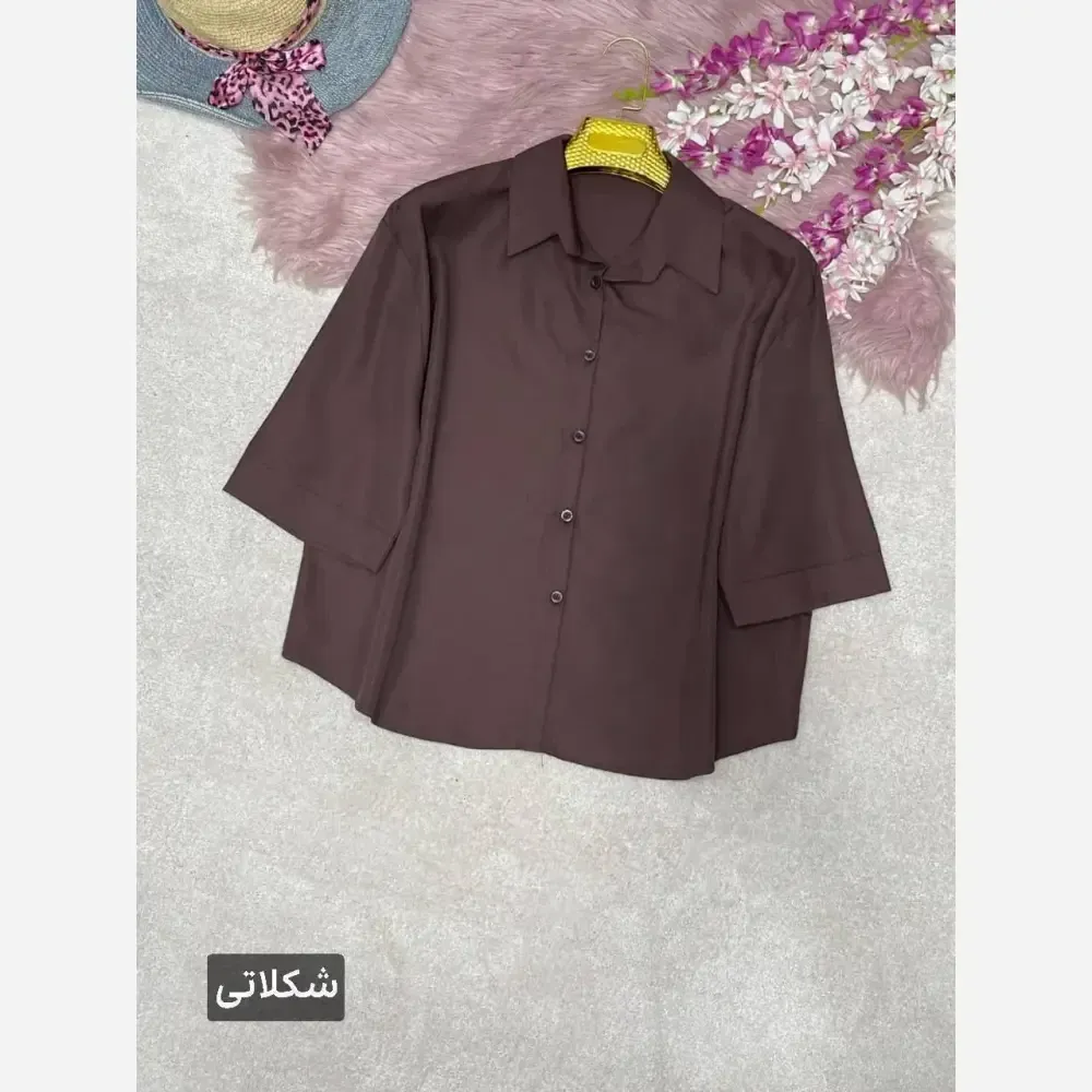 شومیز پاستیلی وانیا جنس پری خنک و سبک فری سایز (2)