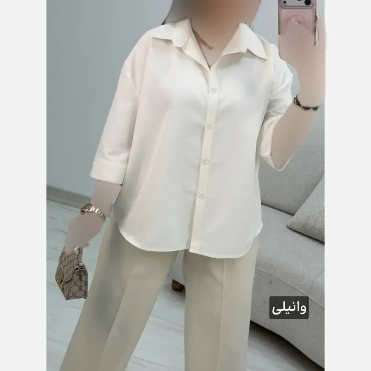 شومیز پاستیلی وانیا جنس پری خنک و سبک