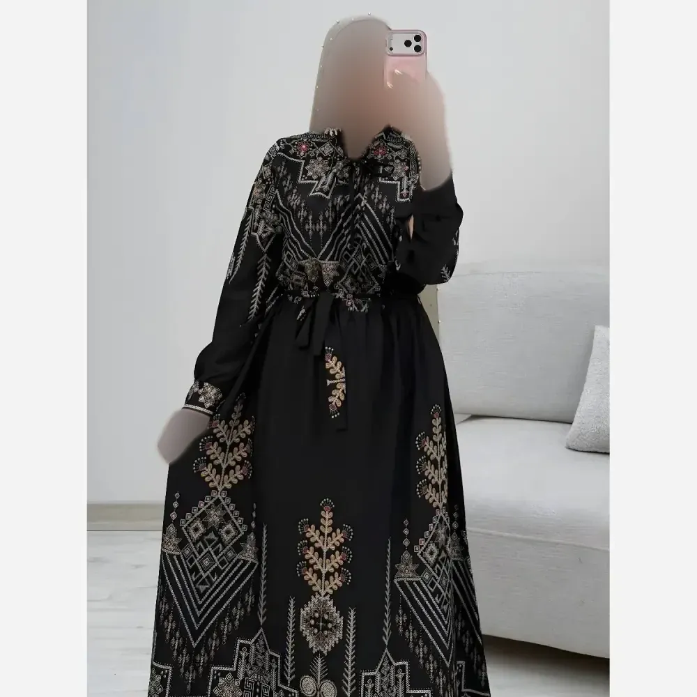 پیراهن ساحلی سنتی زنانه نخی فری سایز