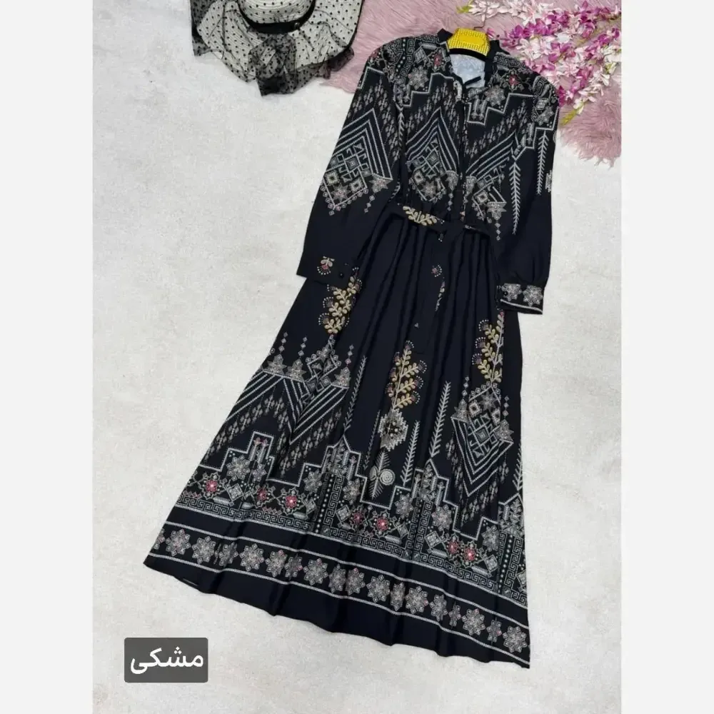 پیراهن ساحلی سنتی زنانه نخی فری سایز