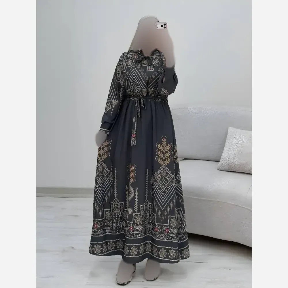 پیراهن ساحلی سنتی زنانه نخی فری سایز