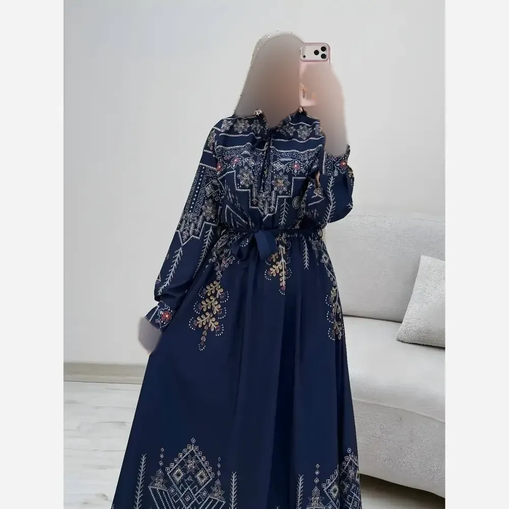 پیراهن ساحلی سنتی زنانه نخی فری سایز