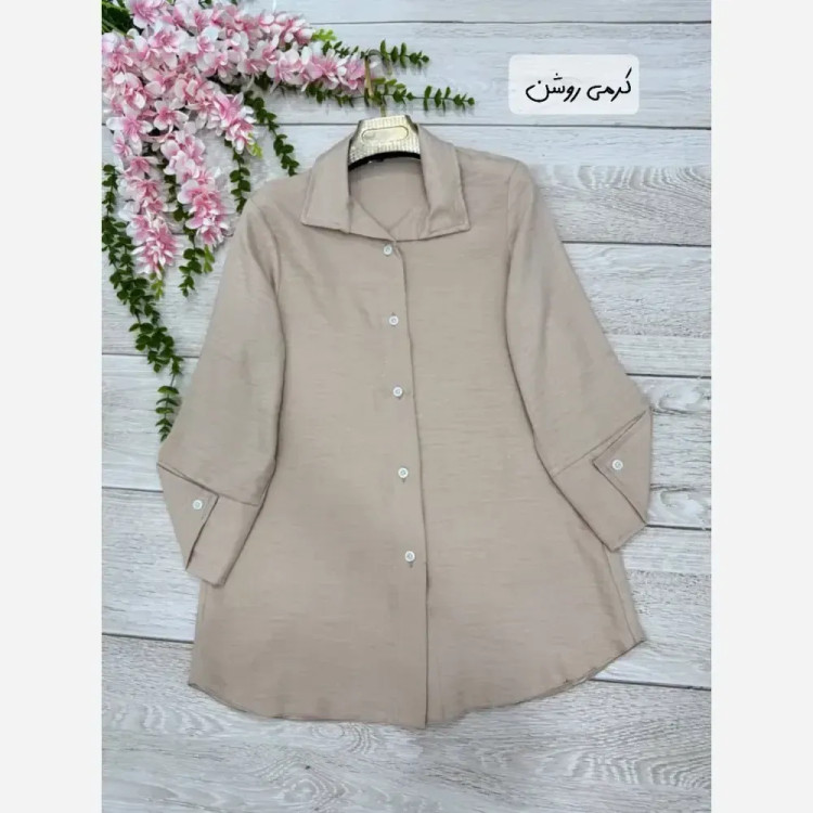 شومیز تابستونی شانتون آستین سه ربع زنانه و دخترانه رنگ بندی متنوع