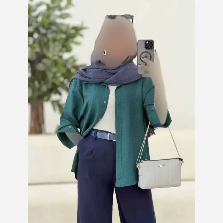 شومیز تابستونی شانتون آستین سه ربع زنانه و دخترانه رنگ بندی متنوع