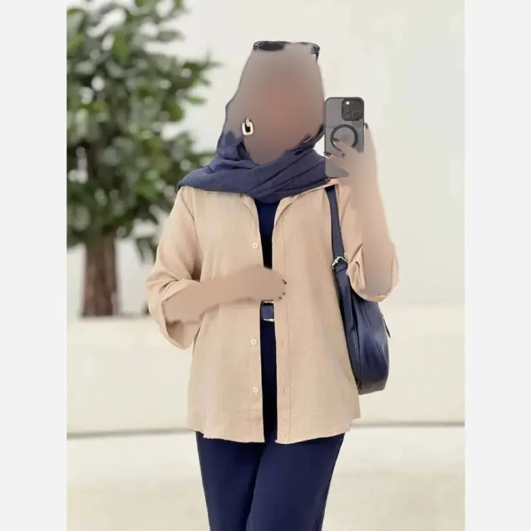شومیز تابستونی شانتون آستین سه ربع زنانه و دخترانه رنگ بندی متنوع