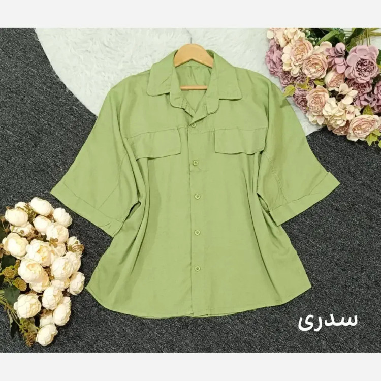 شومیز باکسی لنینی نخی ترک زنانه فری سایز
