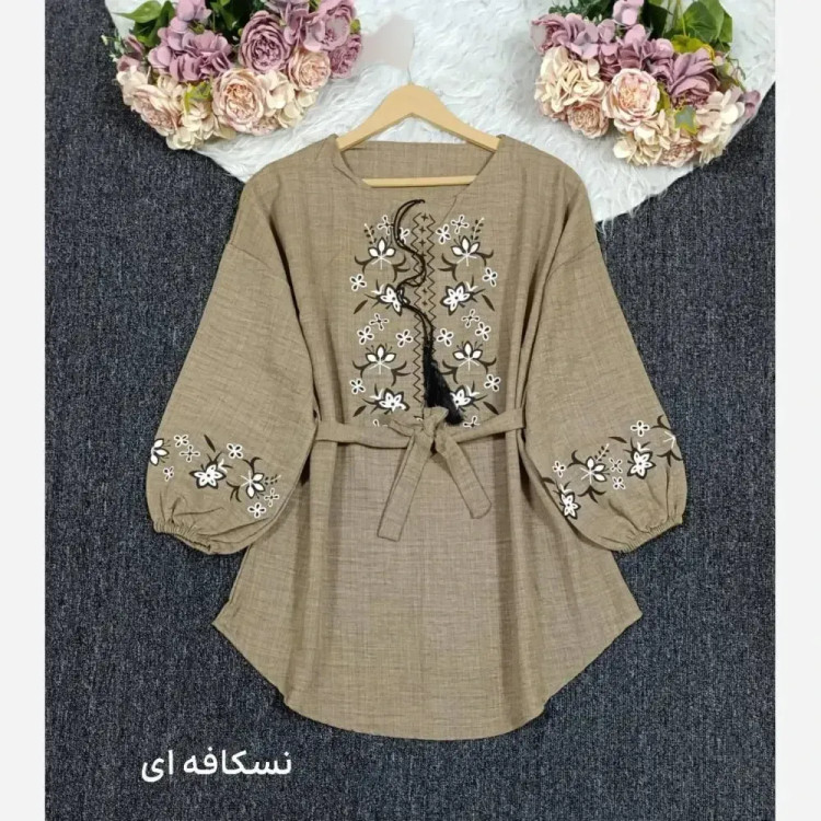 شومیز زنانه مدل شهره جنس شانتون اعلا فری سایز