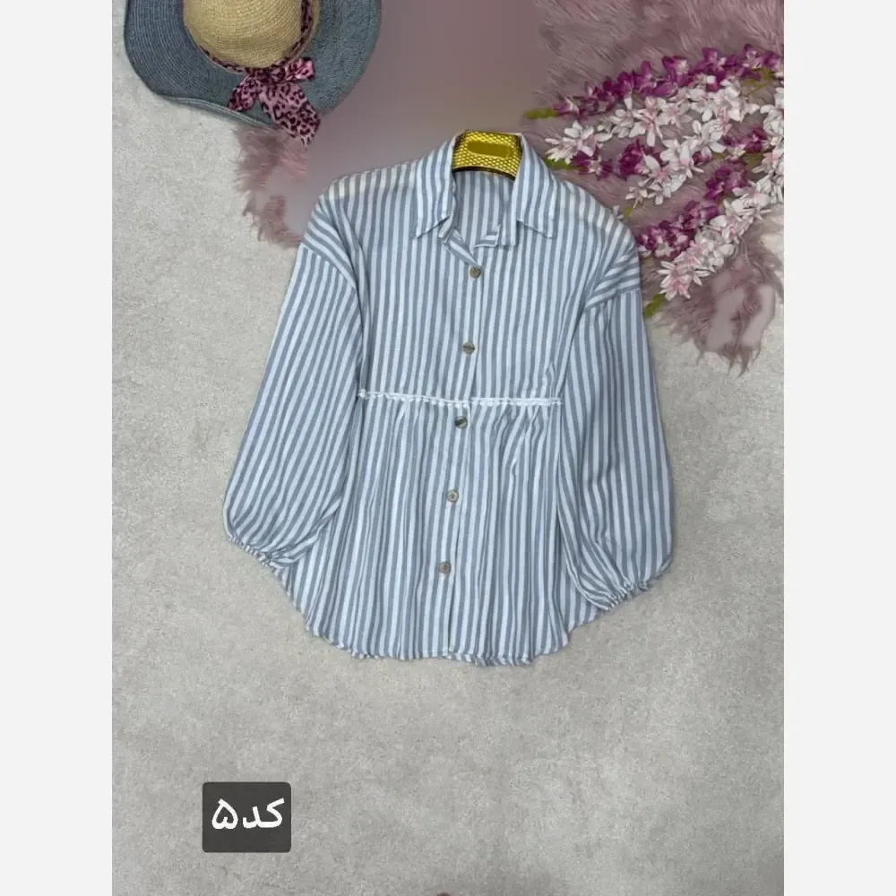شومیز عروسکی آرتمیس جنس لنین پنبه فری سایز 38 تا 46 (2)