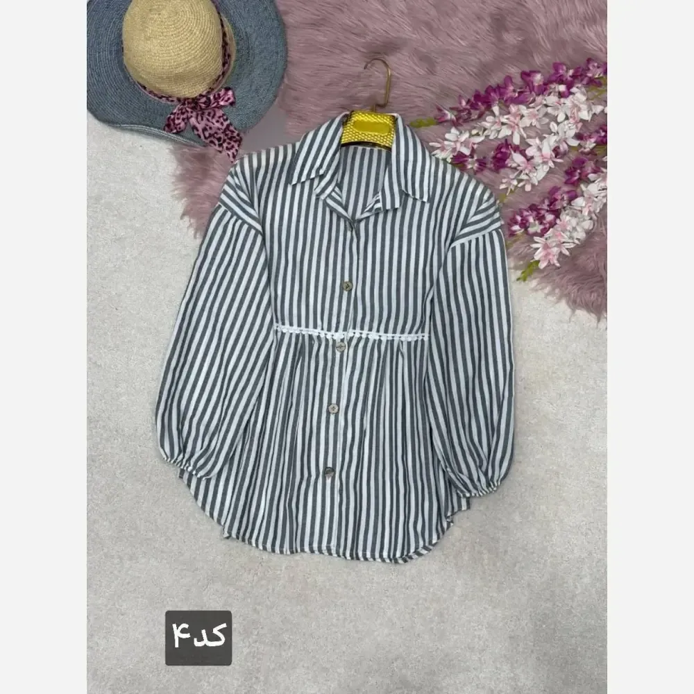 شومیز عروسکی آرتمیس جنس لنین پنبه فری سایز 38 تا 46 (2)