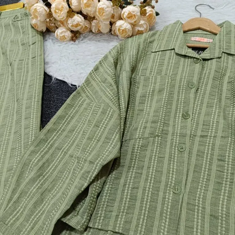 ست شومیز شلوار زنانه جنس کوک دوزی خنک و شیک