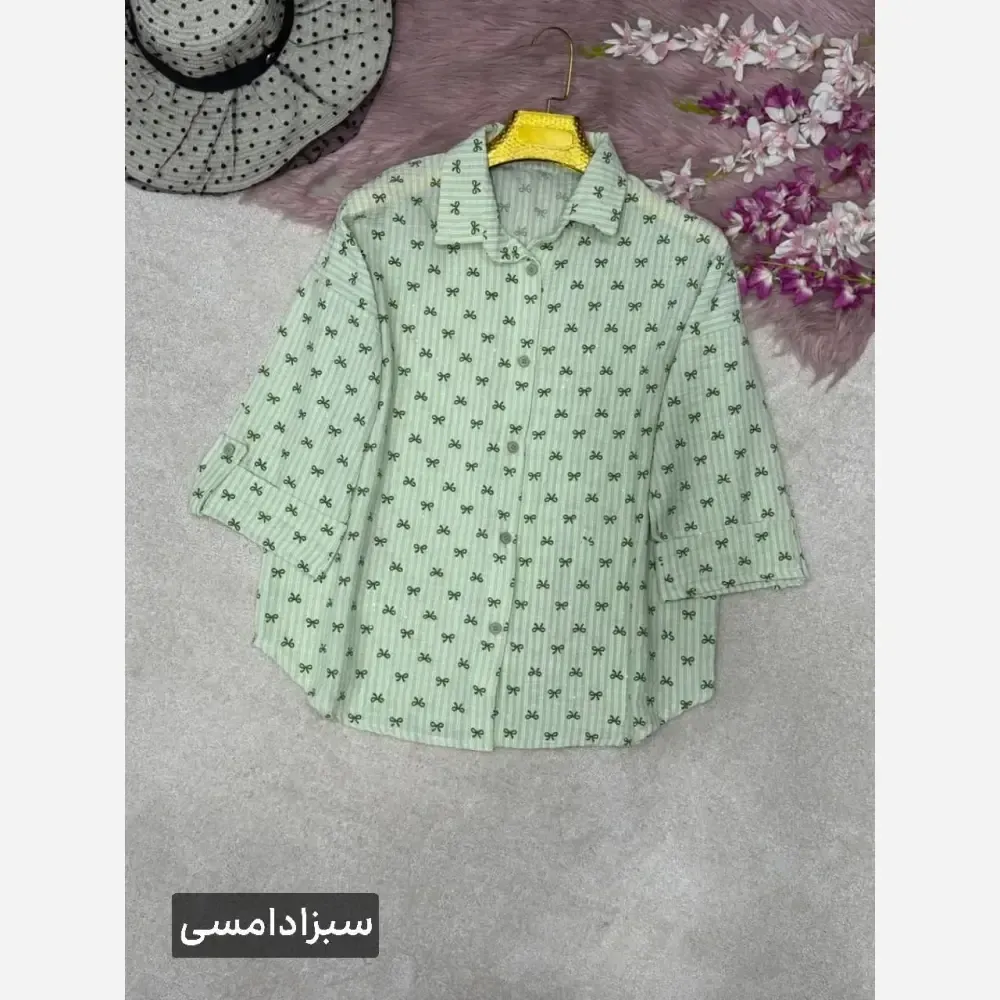 شومیز پنبه رنگین زنانه جنس پنبه زارا شاین دار فری سایز