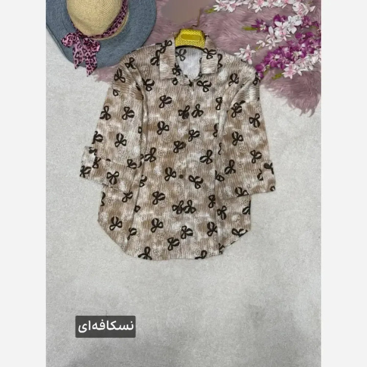 شومیز نگینی هانده جنس ایوا کاملس فری سایز