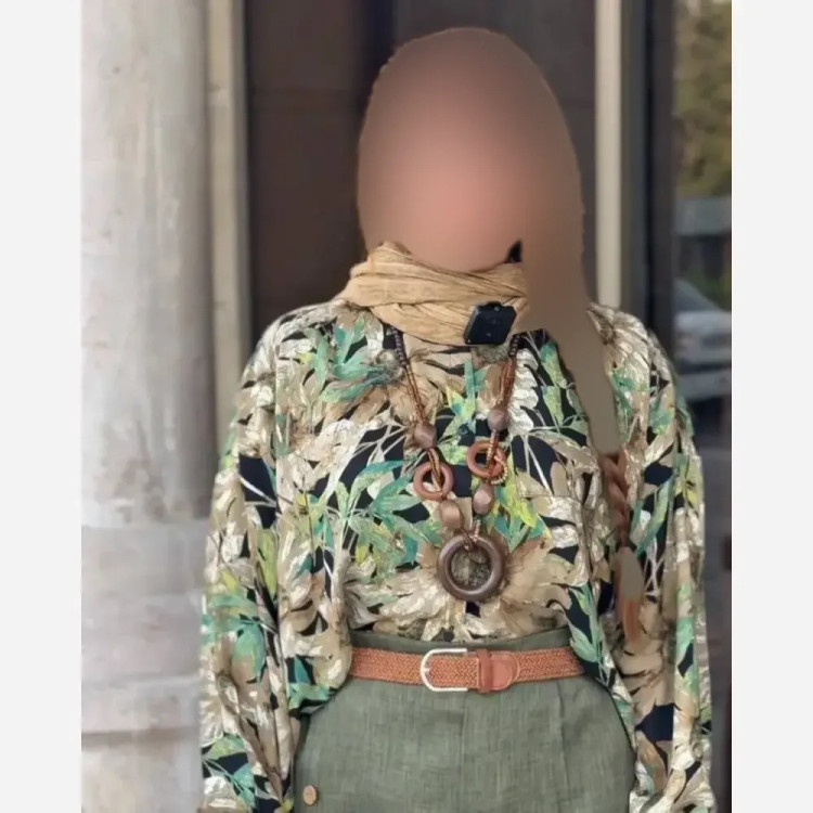 ست شومیز شلوار زنانه جنس بوگاتی و شانتون رنگ سرمه ای و سبز سایز 38 تا 48