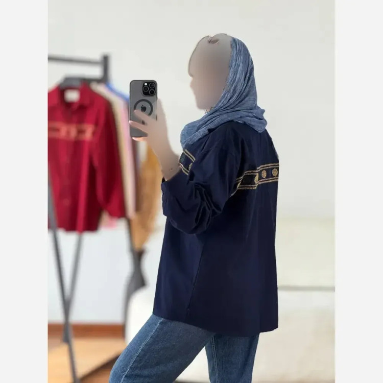 شومیز لینن زنانه مدل هدیه فری سایز تا 48 رنگ بندی متنوع