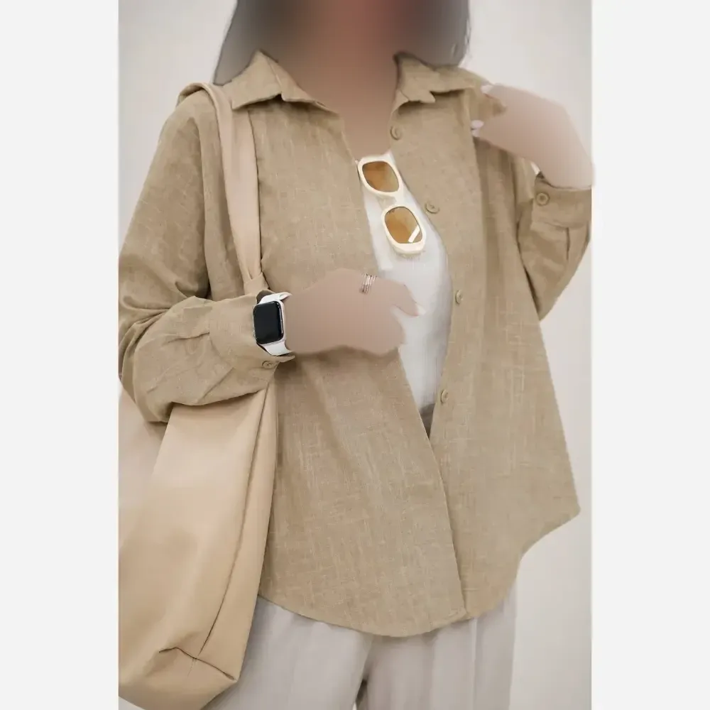 شومیز مانتویی شانتون رایکا فری سایز 38 تا 46