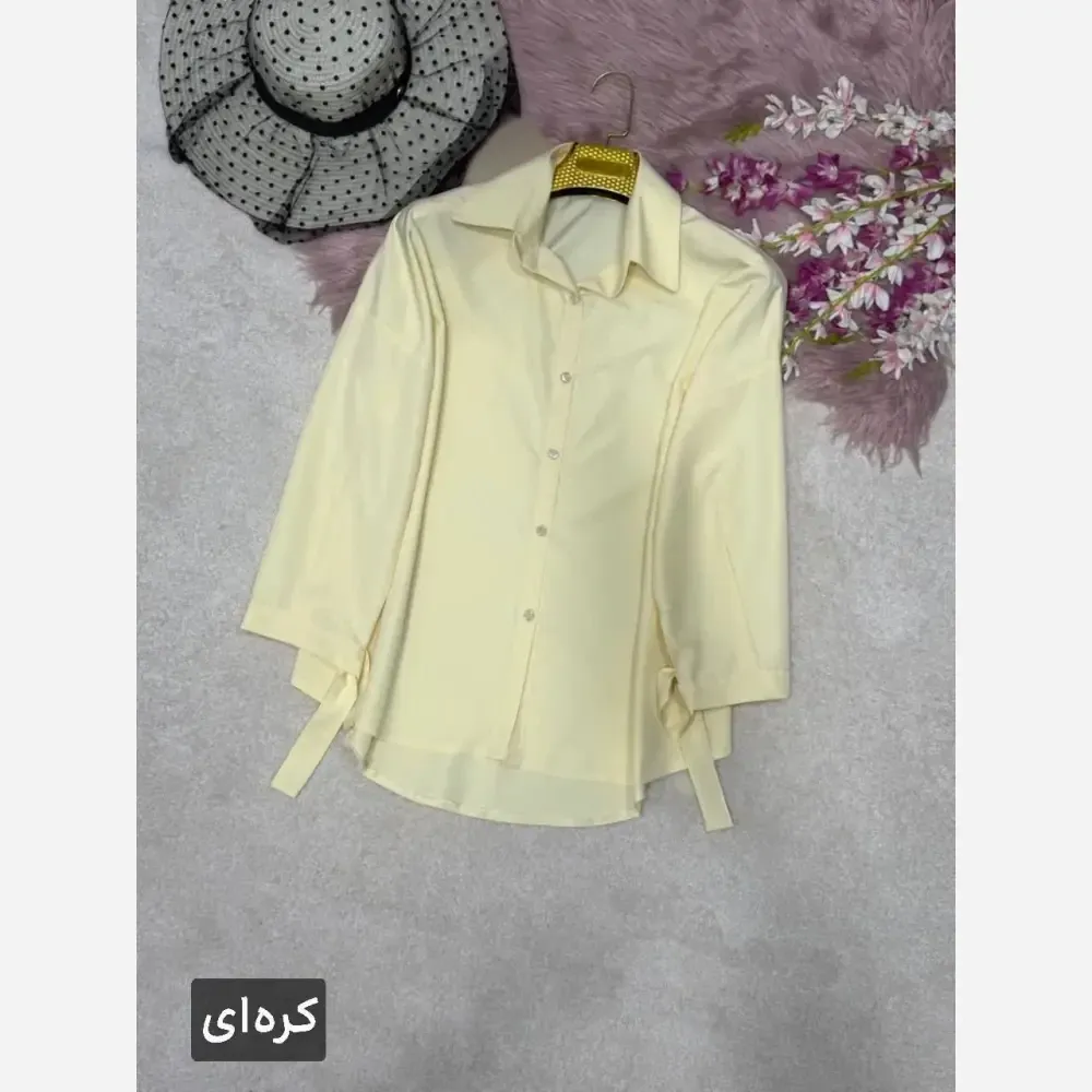 شومیز گره ای نیکی جنس پری درجه یک خنک و سبک فری سایز