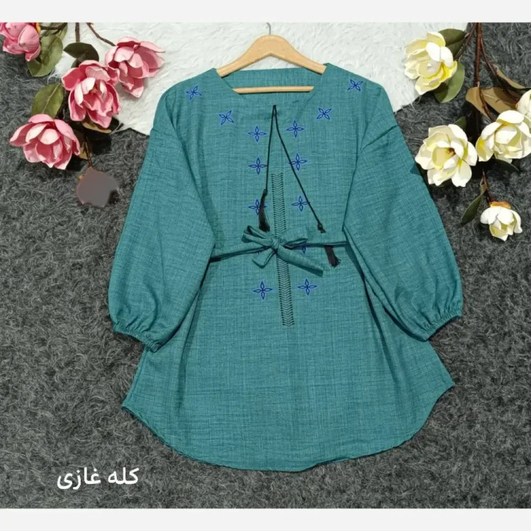 شومیز چاپی گلبرگ صوفیا درجه یک فری سایز (2)