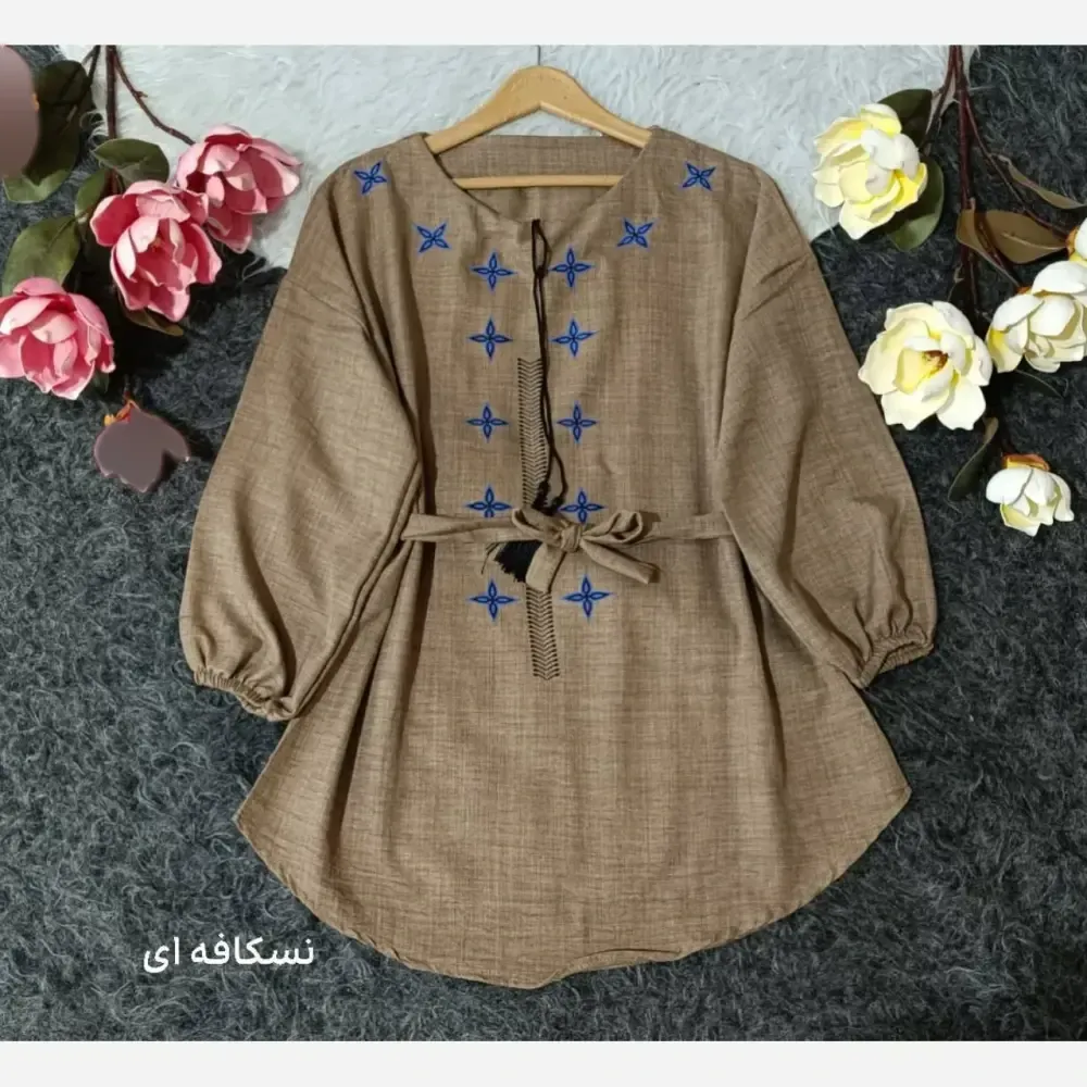 شومیز چاپی گلبرگ صوفیا درجه یک فری سایز