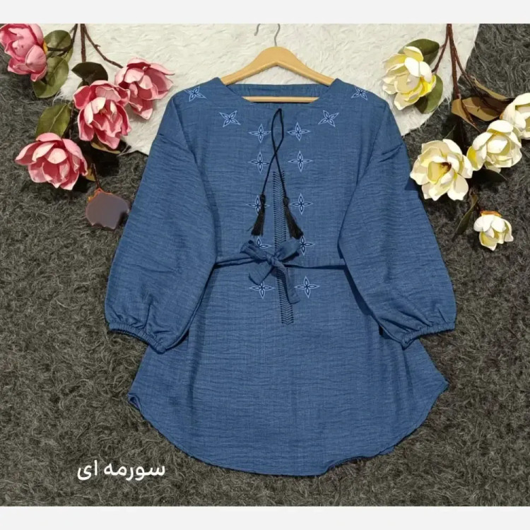 شومیز چاپی گلبرگ صوفیا درجه یک فری سایز