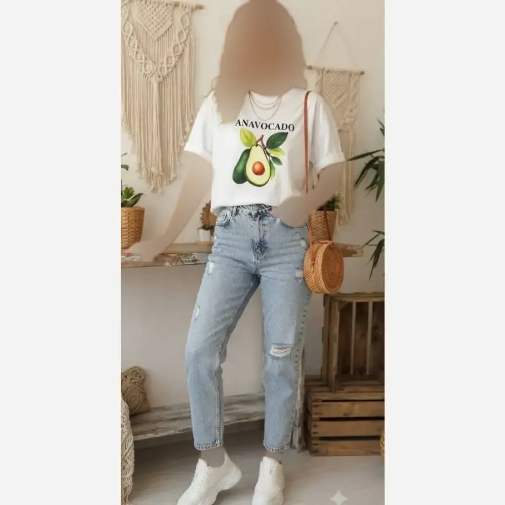 تیشرت نخ پنبه آواکادو سایز 38 تا 46