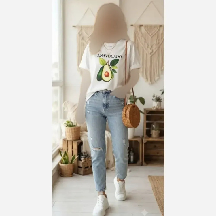 تیشرت نخ پنبه آواکادو سایز 38 تا 46