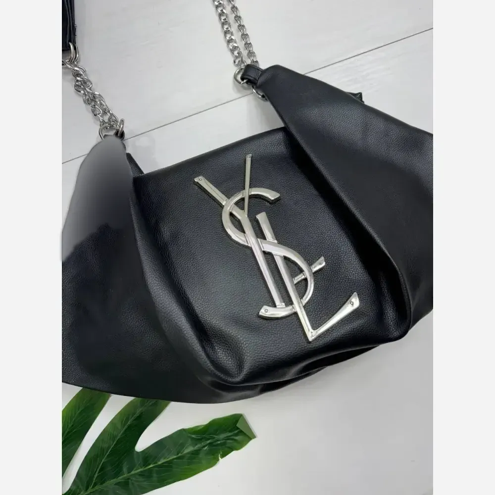 کیف یاشیل چرم باکیفیت نقره ای سایز آزاد