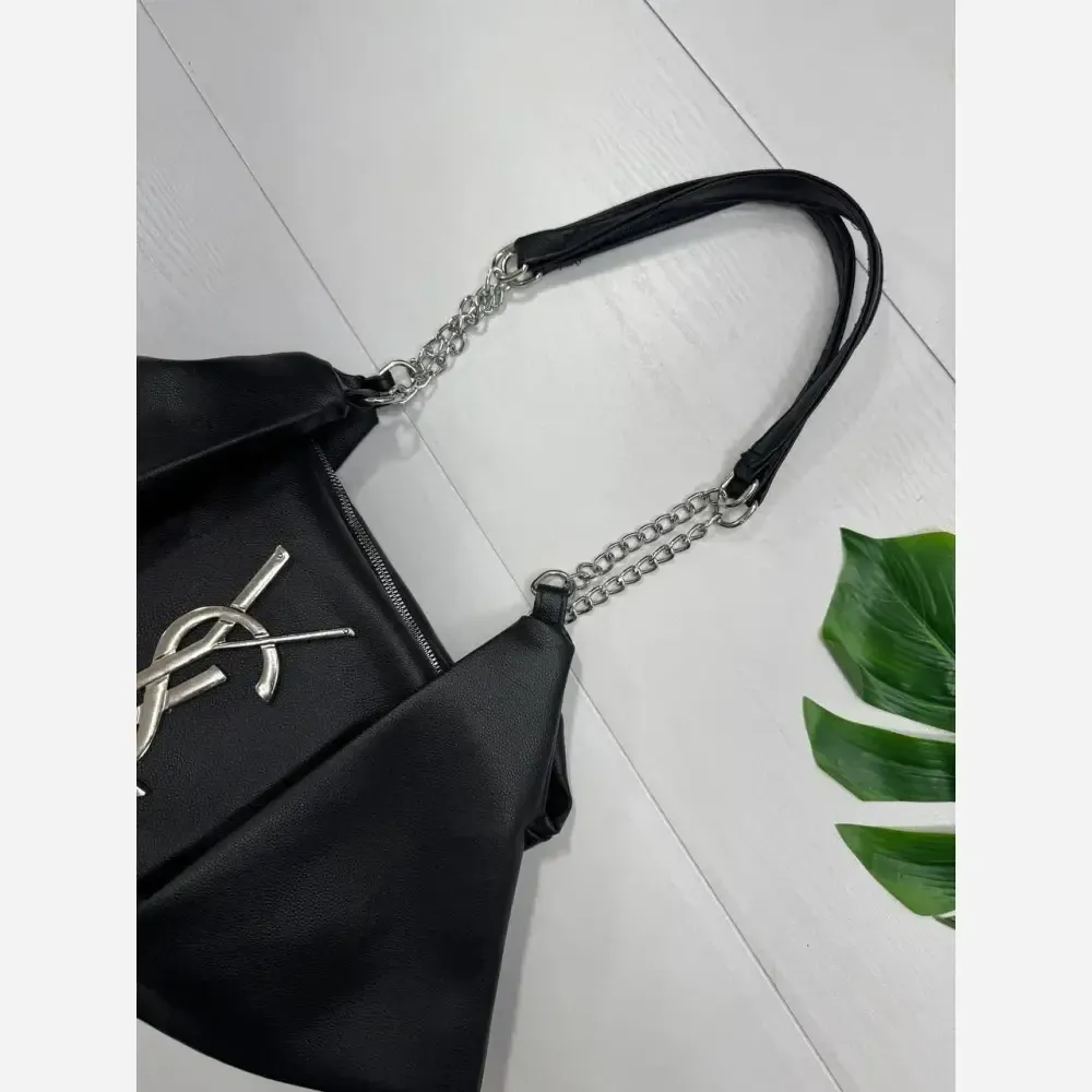 کیف یاشیل چرم باکیفیت نقره ای سایز آزاد