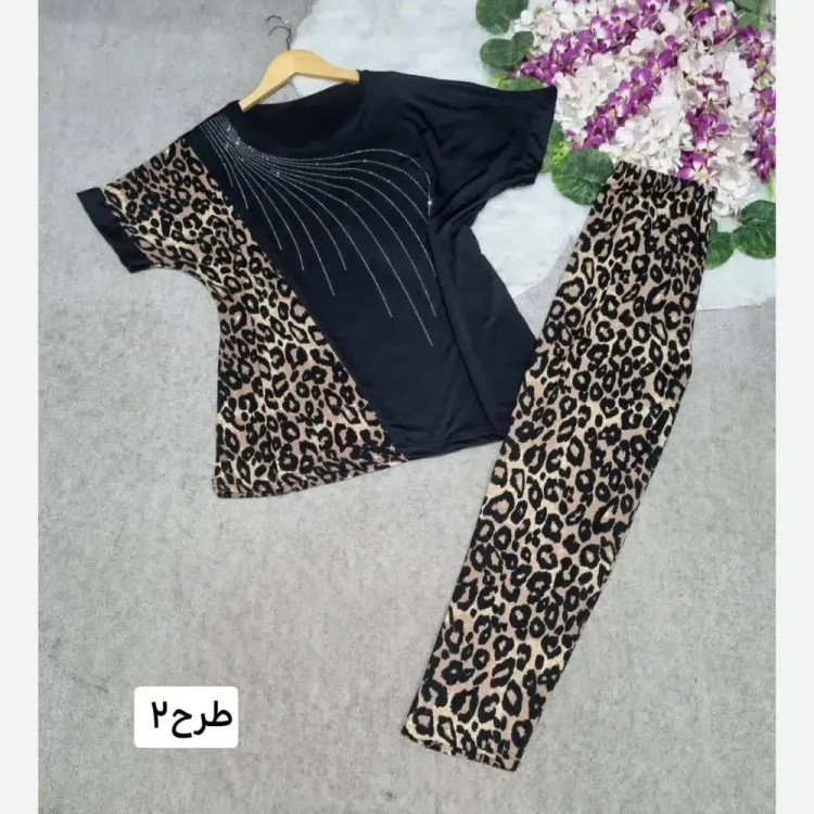 ست ماریا فلامنت گیاهی نرم و لطیف فول کش فری سایز 36 تا 50
