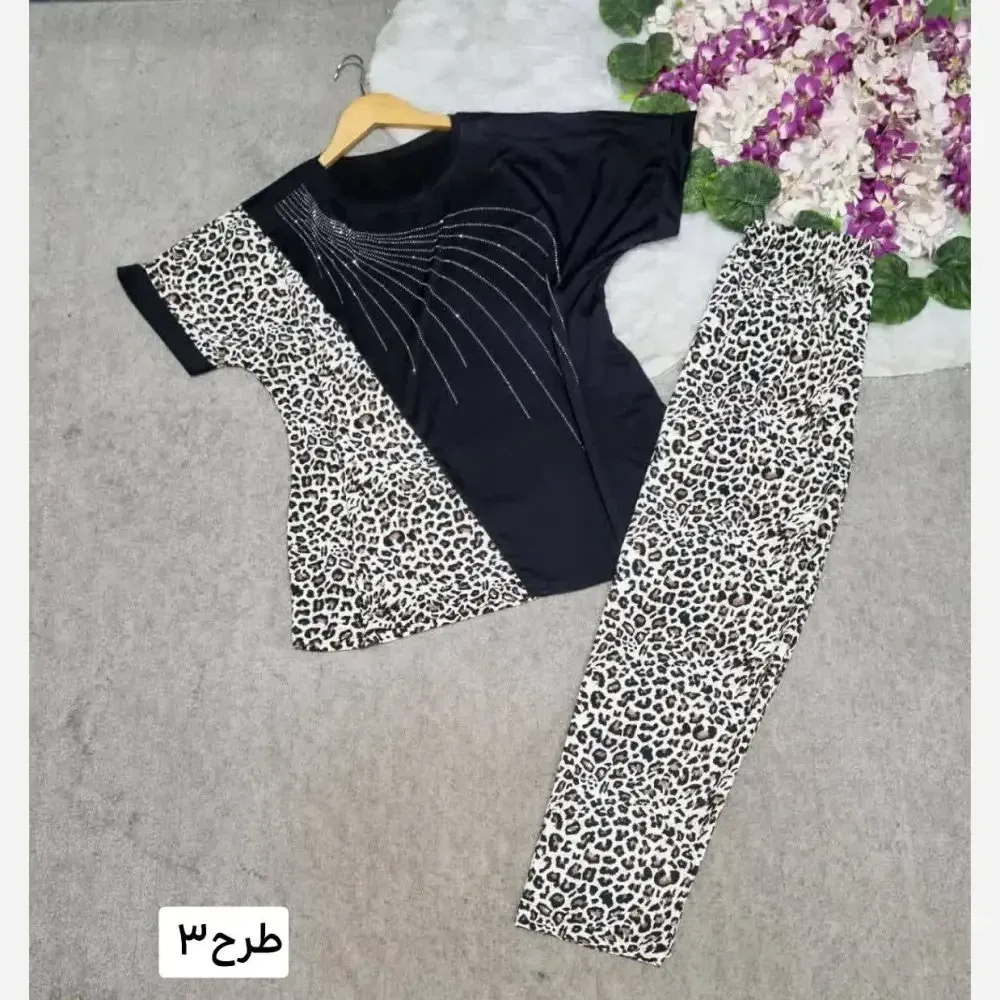 ست ماریا فلامنت گیاهی نرم و لطیف فول کش فری سایز 36 تا 50