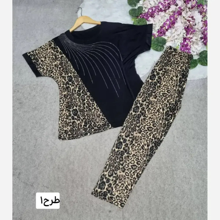 ست ماریا فلامنت گیاهی نرم و لطیف فول کش فری سایز 36 تا 50