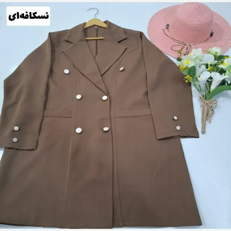 مانتو کتی پریا جنس مازراتی دکمه دار