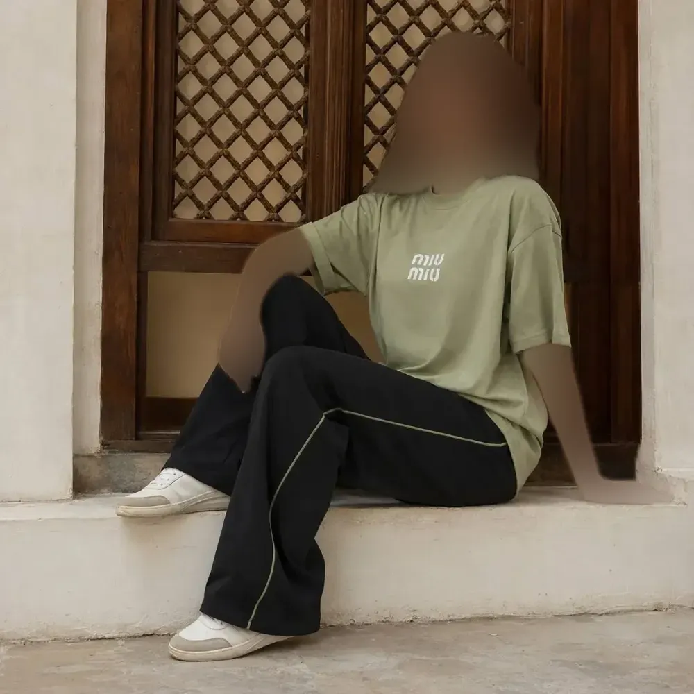 ست اسپرت لانگ تیشرت پنبه و شلوار گلکسی بگ سایز 38 تا 50