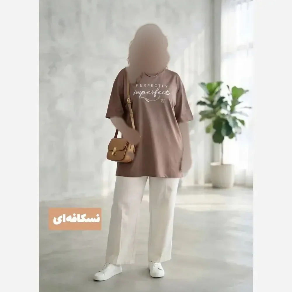 تیشرت لانگ زنانه پنبه سوپر اعلا چاپ پفکی سایز بزرگ فری سایز
