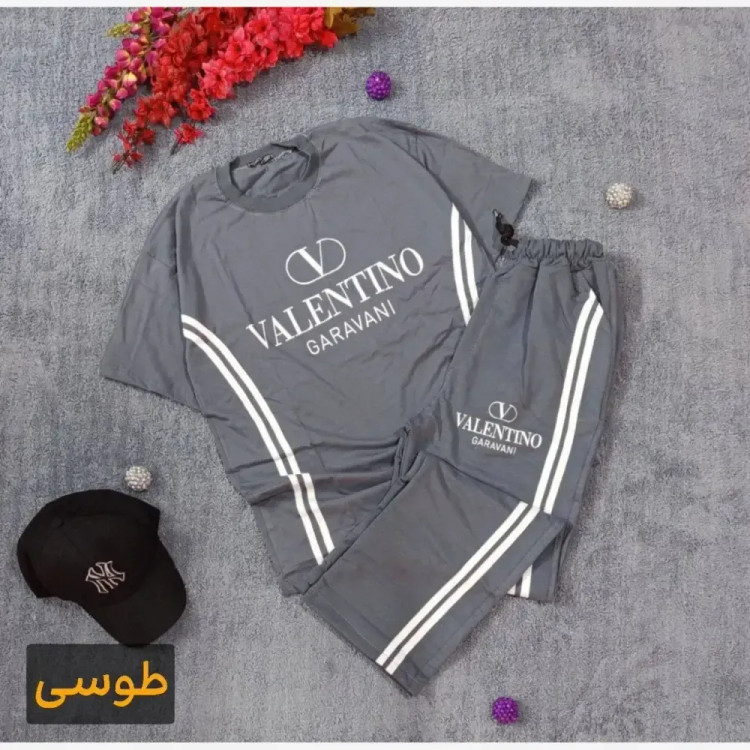 ست تیشرت شلوار بگ اسپرت سوپر نخ پنبه والنتینو
