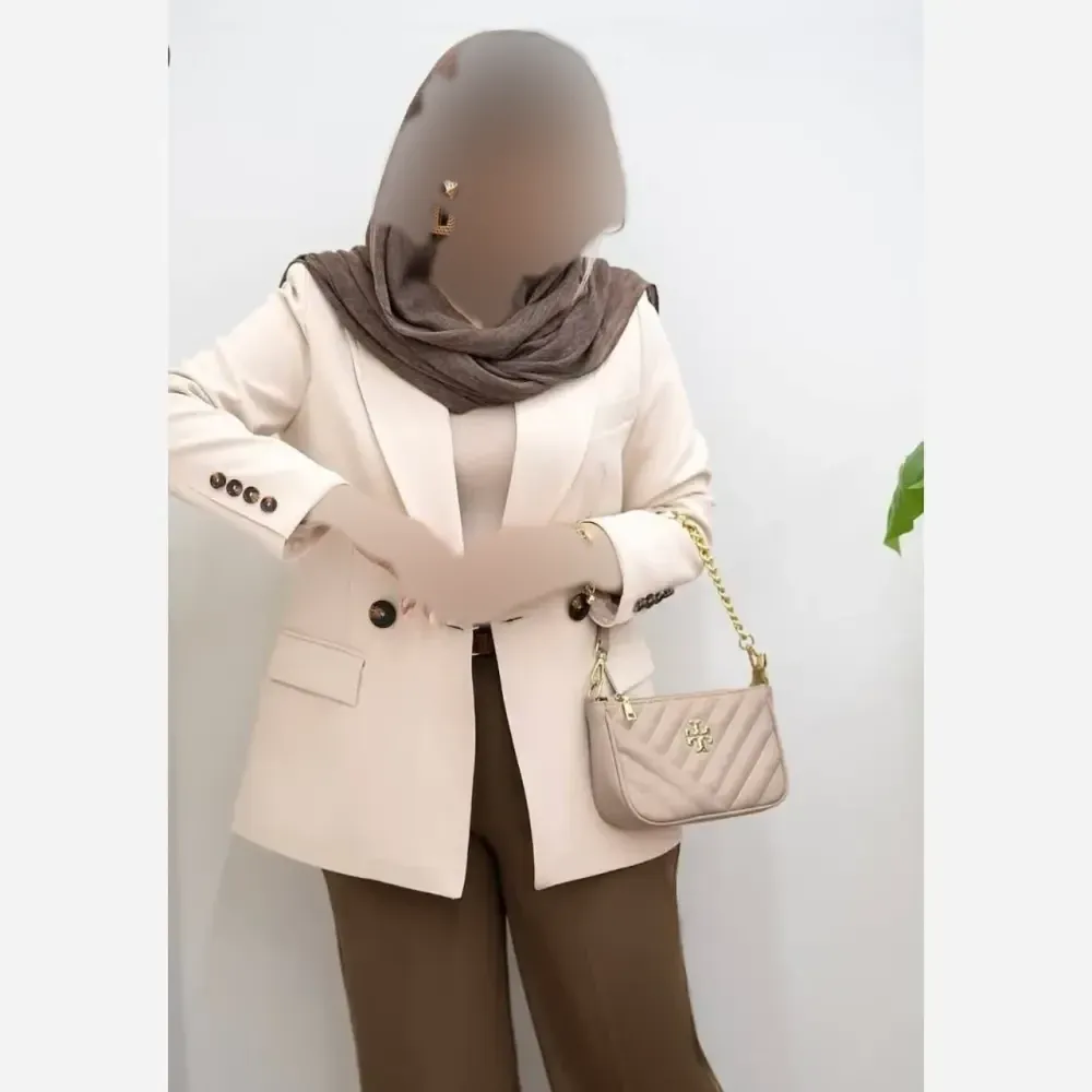 کت و شلوار مزونی زنانه پارچه مازراتی درجه یک سایز بزرگ
