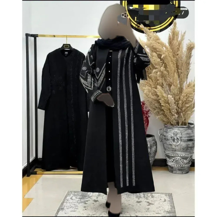 مانتو مجلسی تندیس مازراتی درجه یک نگین کاری شده سایز بزرگ