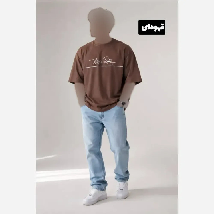 تیشرت قواره بزرگ مردانه پنبه سوپر سایز بزرگ رنگی