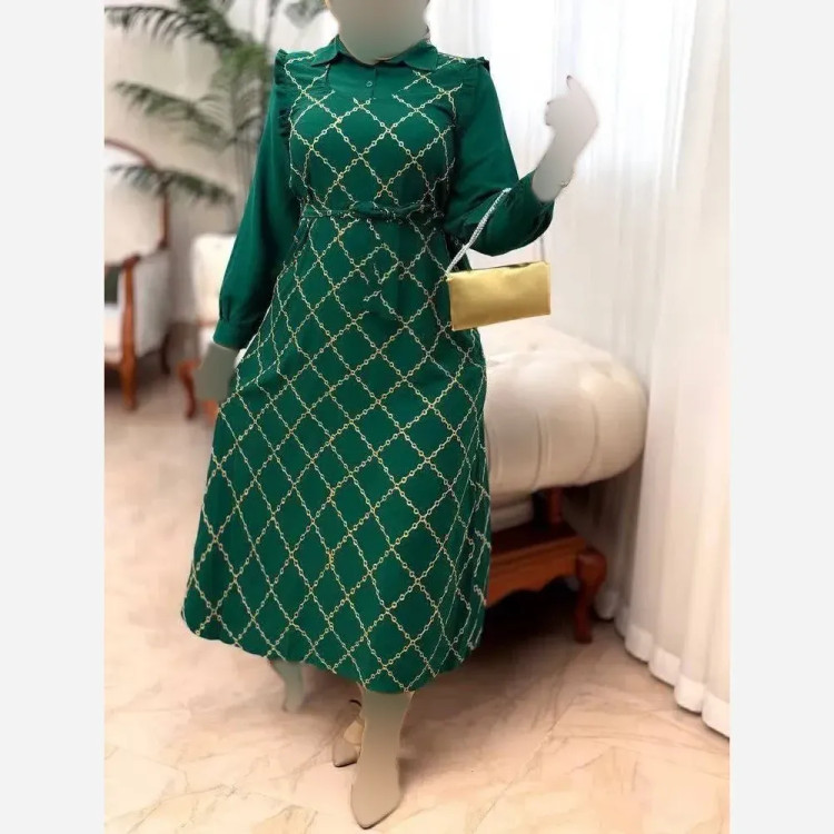 پیراهن بلند زنانه ماهرو جنس اسکادا گرم بالا فری سایز