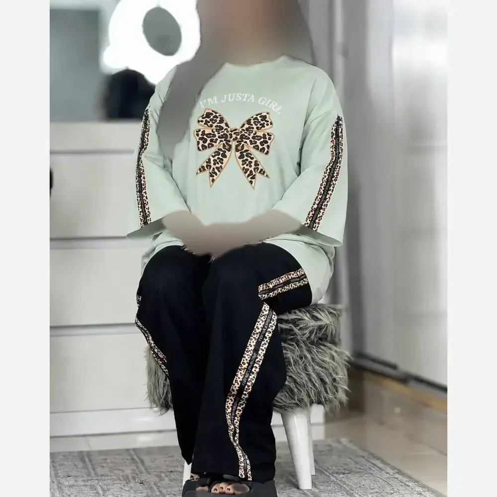 ست بلوز شلوار زنانه پنبه گلکسی مدل ویکتوریا سایز 38 تا 48