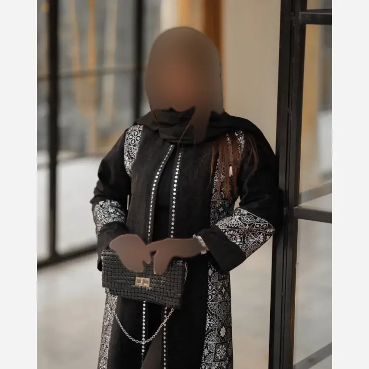 مانتو مزونی صدف کرپ مازراتی خرجکار تافته طلایی