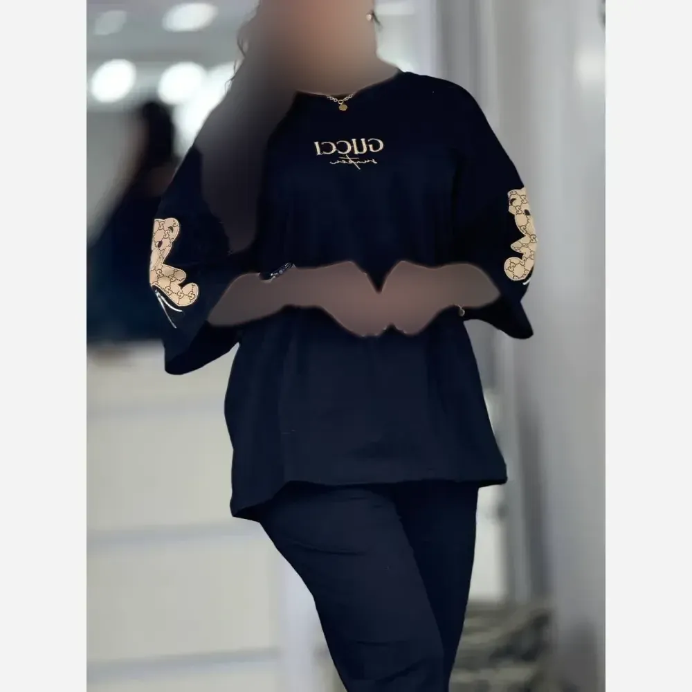 ست لباس خرسی زنانه پنبه درجه یک فری سایز
