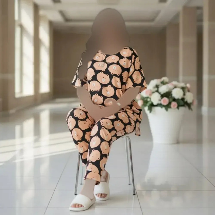 ست تیشرت و شلوار زنانه نخی وارداتی فری سایز راحتی