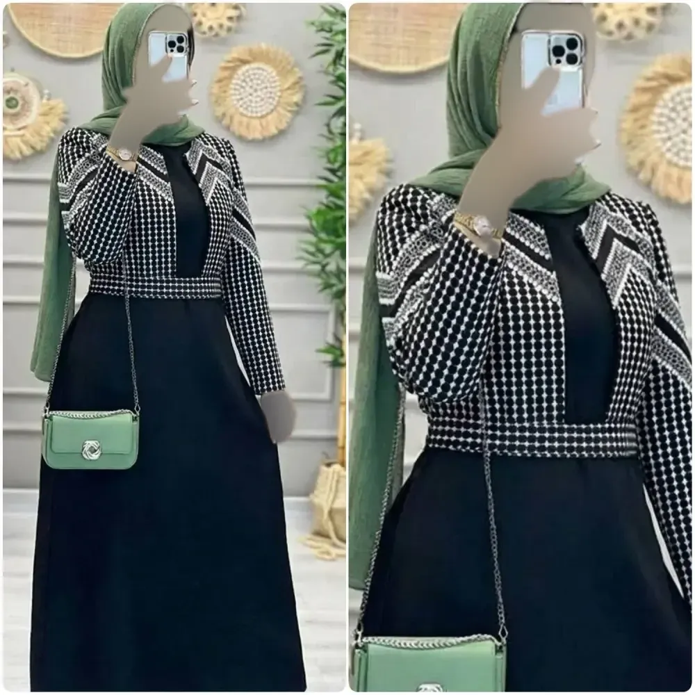 ست کت سوزن دوزی و سارافون الیزه زنانه مدل نبات فری سایز 38 تا 46