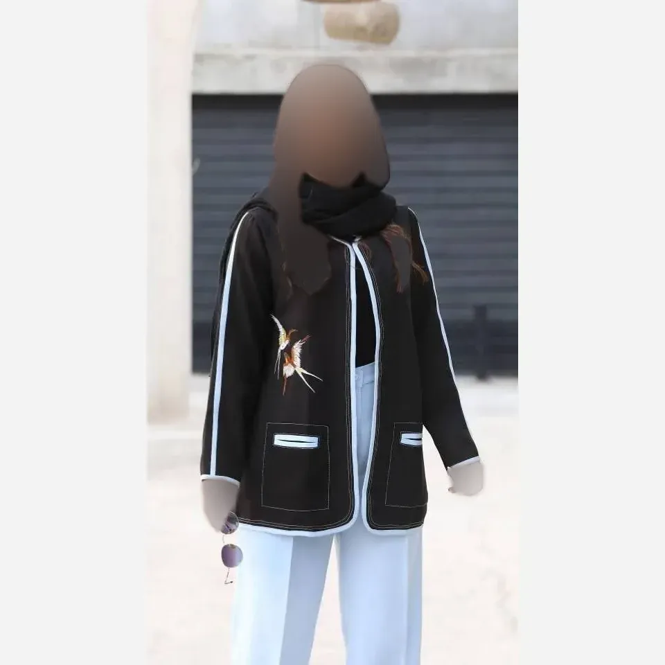 کت شلوار زنانه مدل سالومه جنس مازراتی درجه یک سایز 36 تا 46 (2)