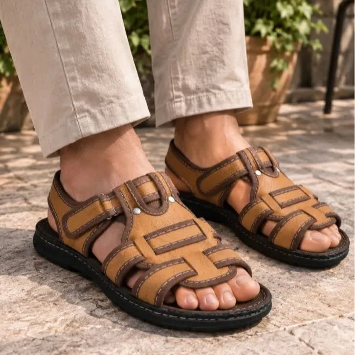 صندل چرم مردانه طبی و سبک سایز 40 تا 44
